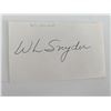 Image 1 : WL Snyder original signature