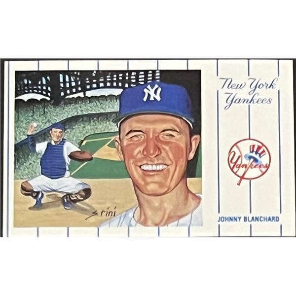 1961 New York Yankees Team Johnny Blanchard Postcard Series No.1. Card 7 of 12