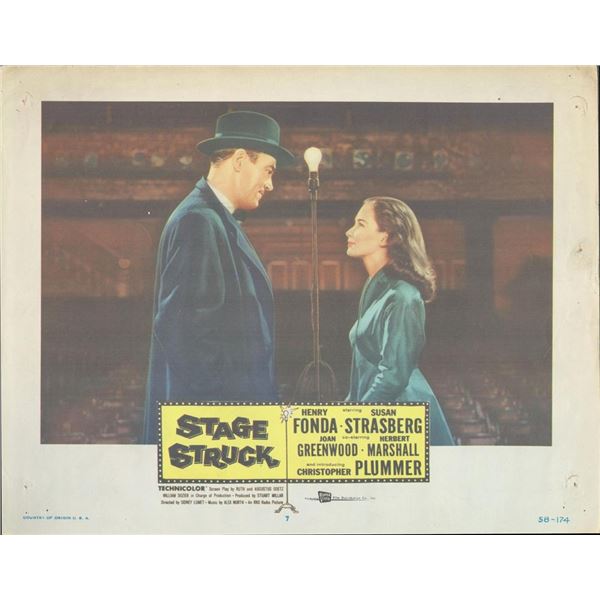 Stage Struck 1958 original vintage lobby card