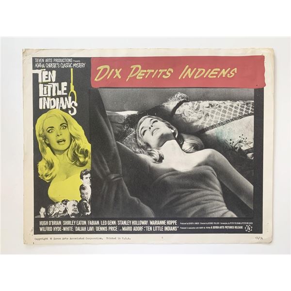 Ten Little Indians original 1966 English/French vintage lobby card