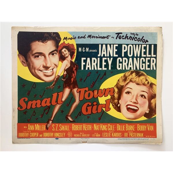 Small Town Girl original 1953 vintage lobby card
