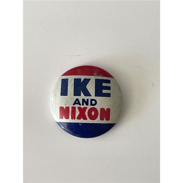 1952 US Presidential Candidate Ike and Nixon pin