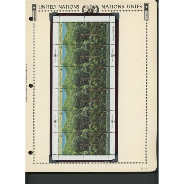 United Nations New York Survival of the Forest Stamp Sheet