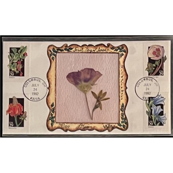 Pressed Flower Art FDC 1992.