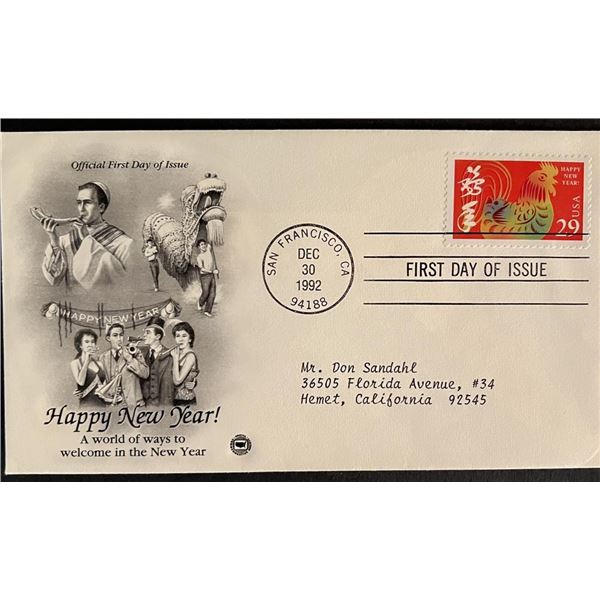 Happy New Year First Day Cover