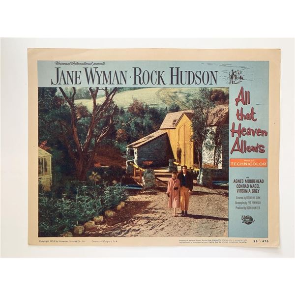 All the Heaven Allows original 1955 vintage lobby card
