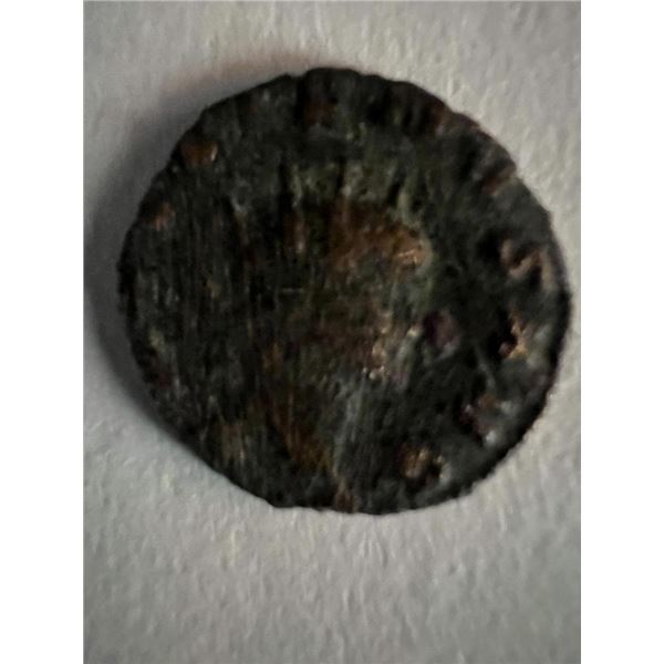 Bronze Roman coin circa 370 AD. 1 inch
