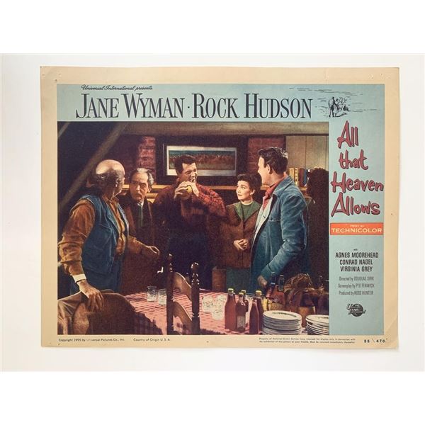 All the Heaven Allows original 1955 vintage lobby card
