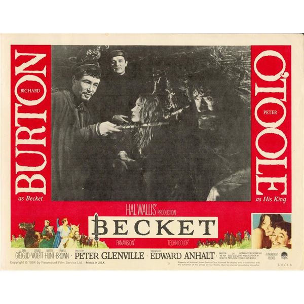 Becket 1964 original vintage lobby card