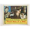 Image 1 : Never Wave at a Wac original 1953 vintage lobby card