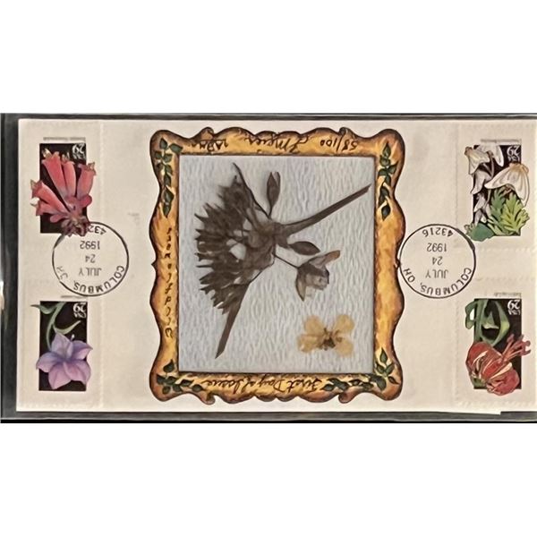 Pressed Flower Art FDC 1992.