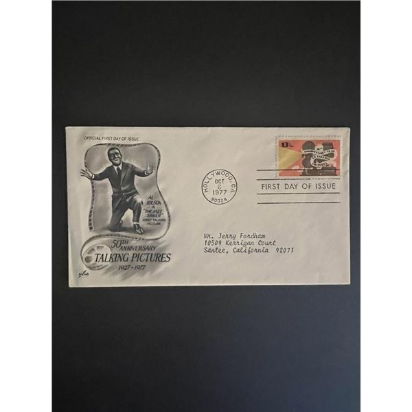 Al Jolson Talking Pictures First Day Cover