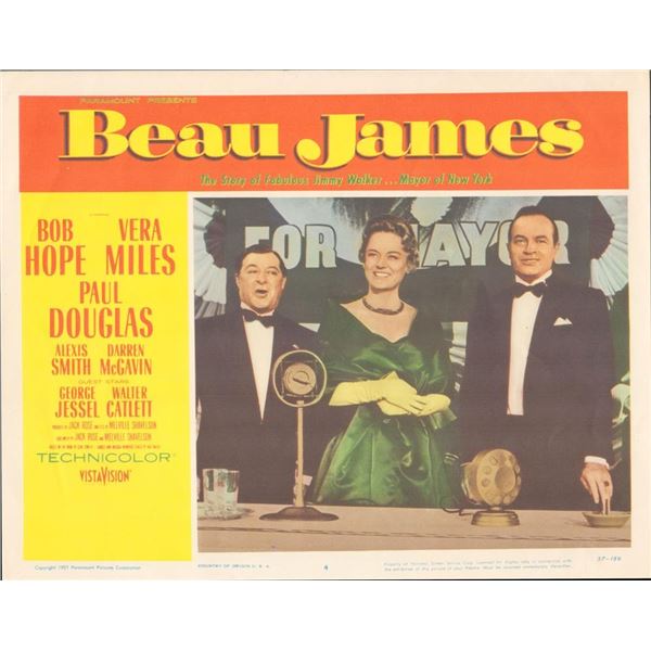 Beau James  1957 original vintage lobby card