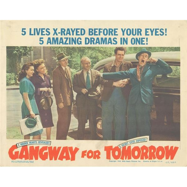 Gangway for Tomorrow _x000d_  1943 original vintage lobby card