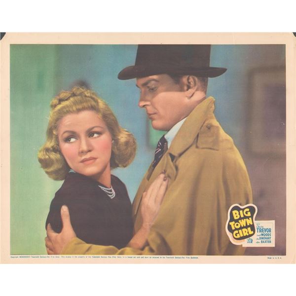 Big Town Girl 1937 original vintage lobby card