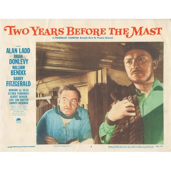 Two Years Before the Mast set of 8 original lobby cards