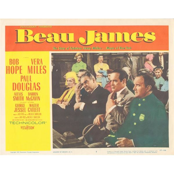 Beau James  1957 original vintage lobby card