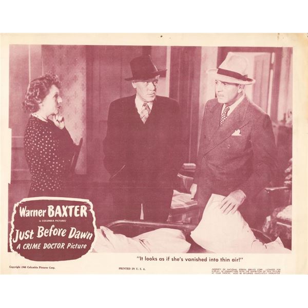 Just Before Dawn 1946 original vintage lobby card