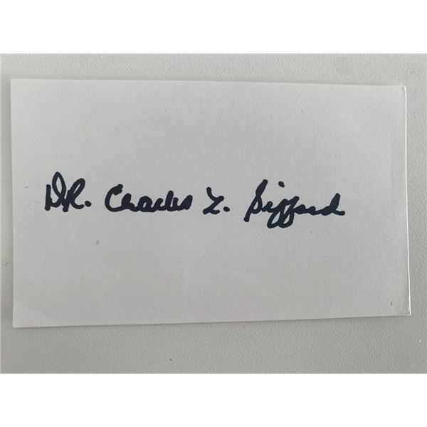 Golfer Dr. Charles L. Sifford original signature