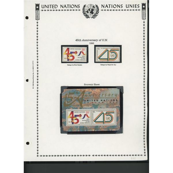 United Nations New York Stamps 1990