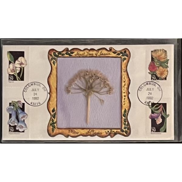 Pressed Flower Art FDC 1992.