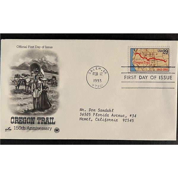 Oregon Trail First Day Cover