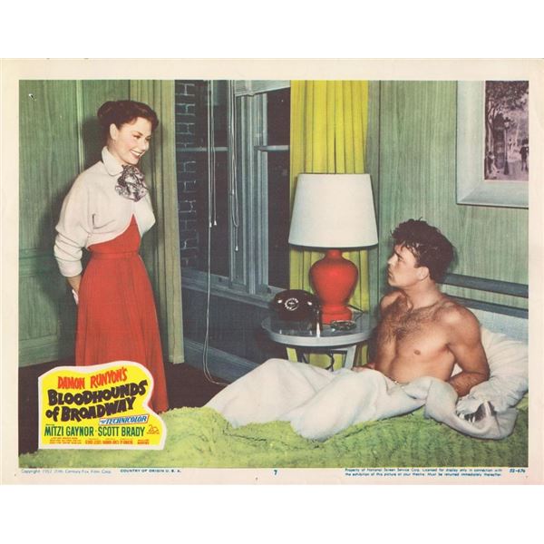 Bloodhounds of Broadway 1952 original vintage lobby card