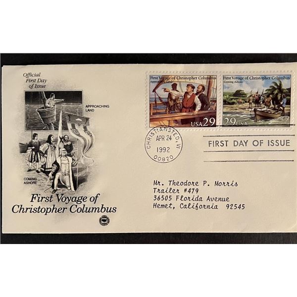 Voyage of Christopher Columbus First Day Cover