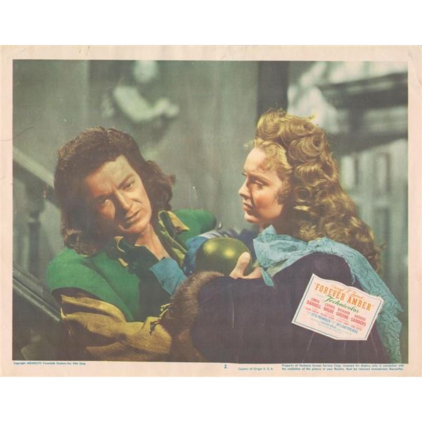 Forever Amber 1947 original vintage lobby card