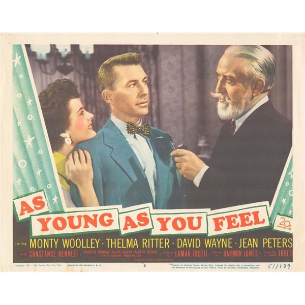 As Young as You Feel 1951 original vintage lobby card