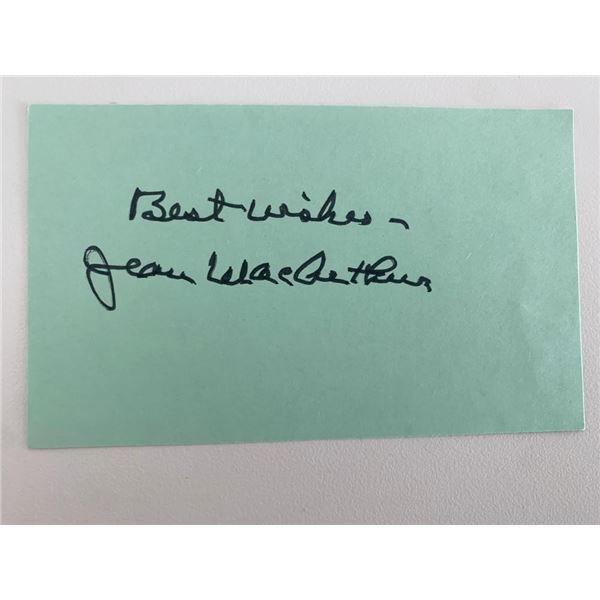 Jean MacArthur original signature