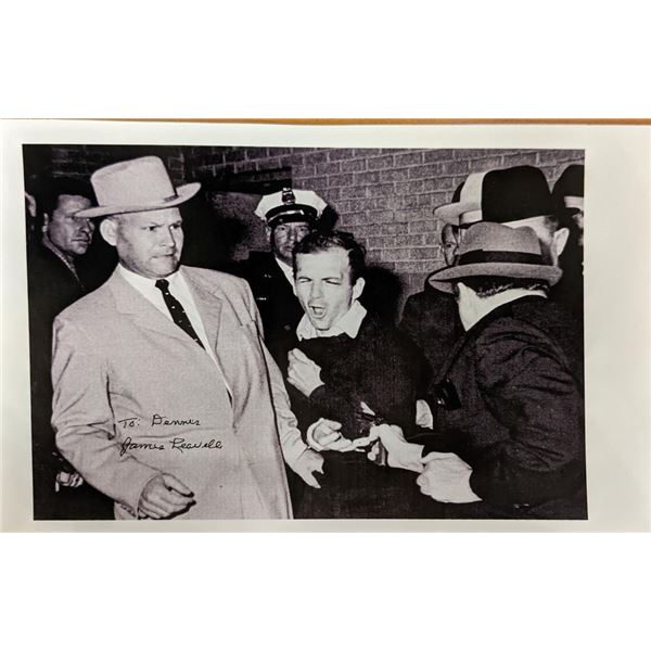 Dallas Homicide Detective with Lee Harvey Oswald James Leavell Signed Photo