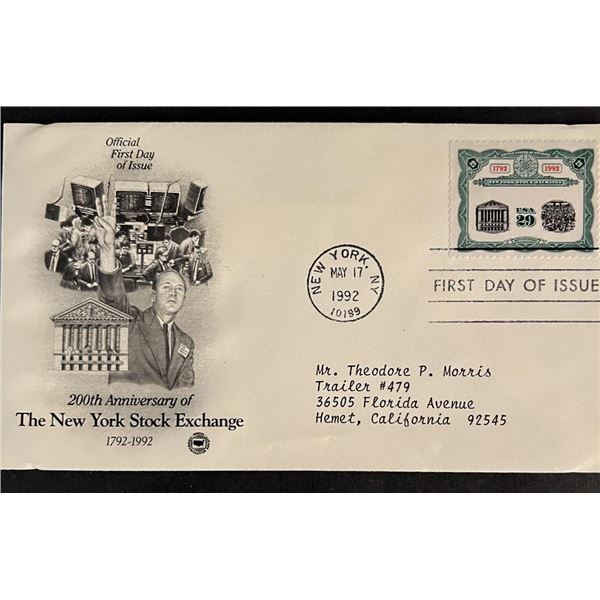 New York Stock Exchange First Day Cover