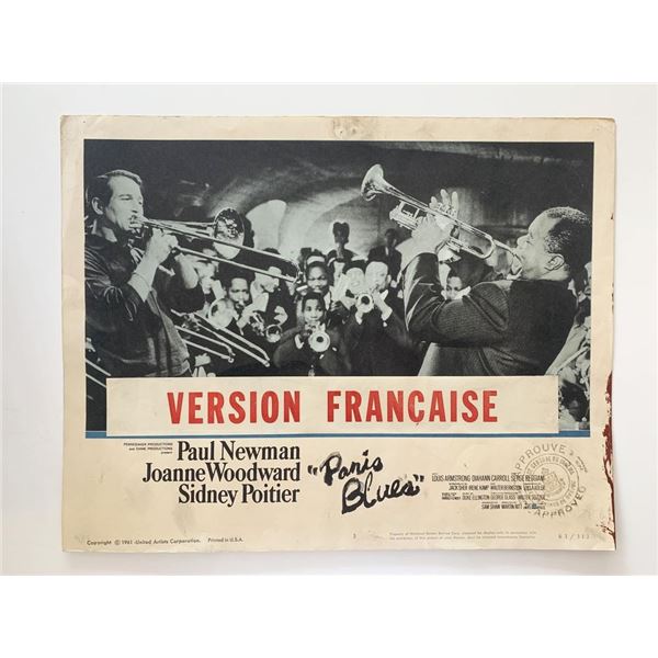 Paris Blues original 1961 vintage French lobby card