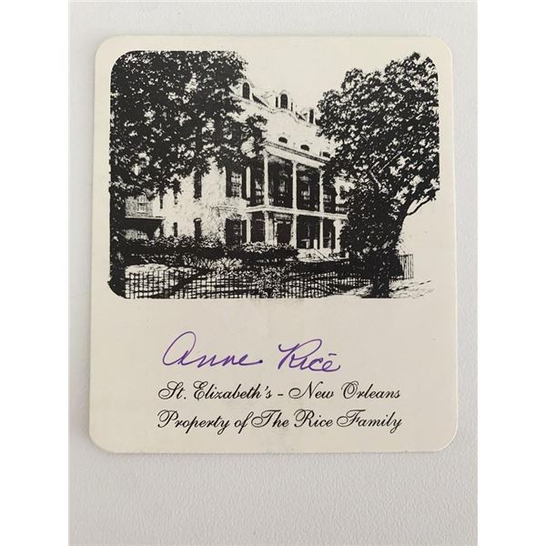 Author Anne Rice original signature