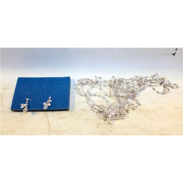 VINTAGE NECKLACE WITH MATCHING EARRINGS