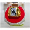 Image 1 : GOLD TONE LUCKY ACE SPADES MENS CARD RING SZ 10