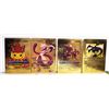 Image 1 : 1)  LOT OF 4 GOLD FOIL POKEMON COLLECTOR