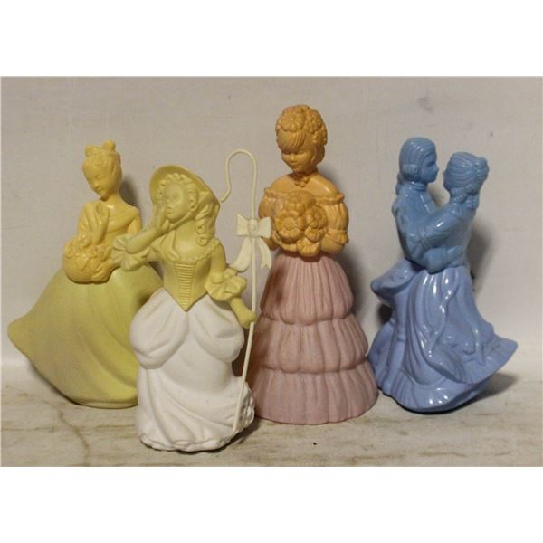 4 COLLECTIBLE EMPTY AVON PERFUME BOTTLES