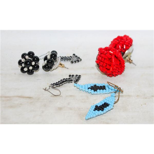 ASSORTED BEADED EARRINGS
