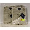Image 1 : #3095-2 NEW LONG SLEEVE SHIRTS BOTH TAN COLORED