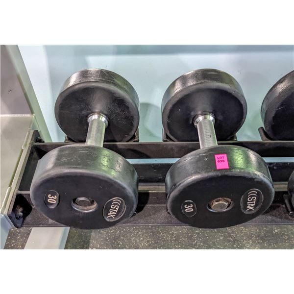ONSITE: PAIR OF STAK 30LBS DUMBELLS