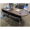 Image 1 : ONSITE: OFFICE DESK, 3 CHAIRS & FILING CABINET