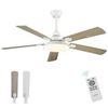 Image 1 : BRAND NEW MELKELEN WHITE CEILING FAN 52" W LIGHTS