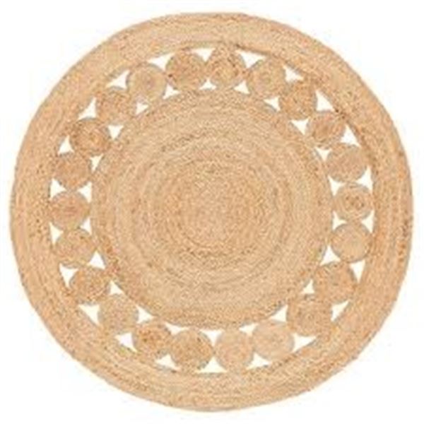 NEW PROYARD DECOR TIAGA NATURAL JUTE RUG 4' ROUND