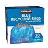 Image 1 : NEW 100 BAGS 30 GALLON KIRKLAND BLUE RECYCLING BAG