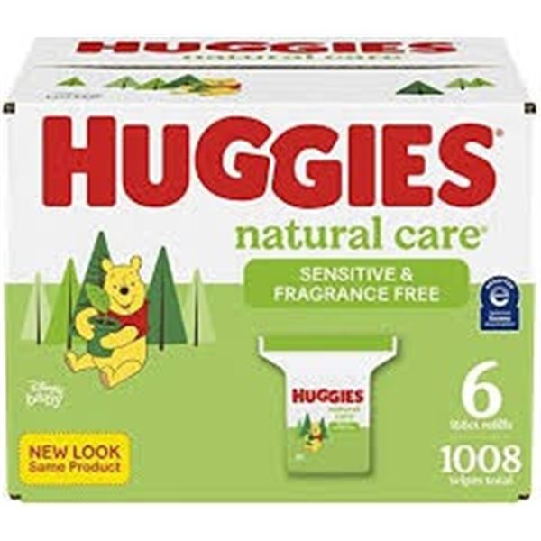 NEW WITH BOX HUGGIES 1008 WIPES NATURAL CARE