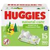 Image 1 : NEW HUGGIES 960 WIPES NATURAL CARE