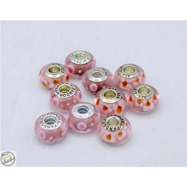LOT OF 10 PANDORA .925 SILVER