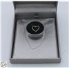 Image 1 : 10K WHITE GOLD THIN CHAIN W/HEART 10K GOLD PENDANT